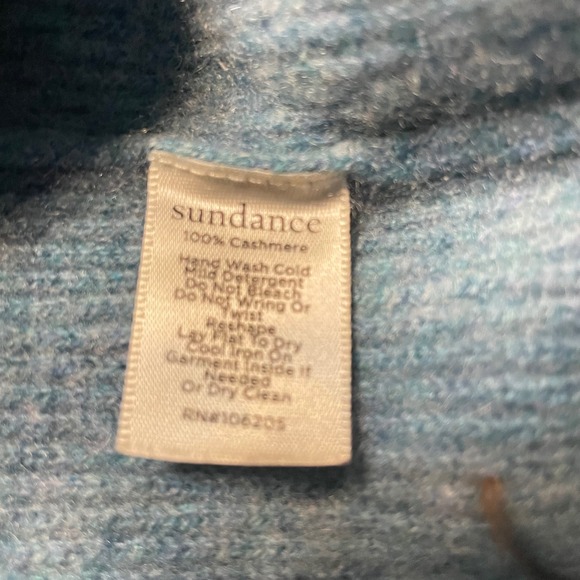 Sundance Womens Sweater Small Blue 100% Cashmere V Neck Long Sleeve Knit - Picture 5 of 5